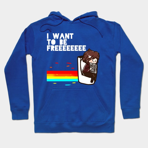 I want to be free~ Flying toilet 🚽✨ Hoodie by AbitMega